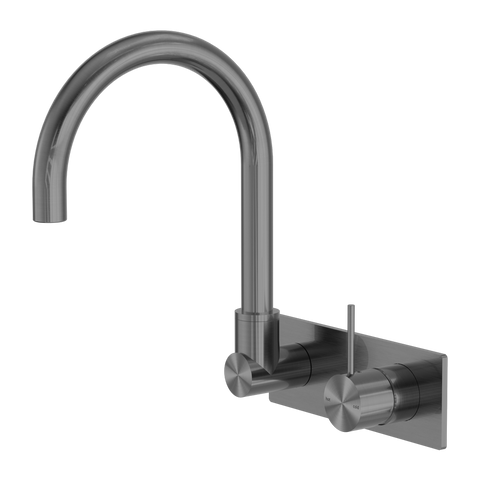 Nero - Mecca Wall Basin/Bath Mixer Swivel Spout Handle Up
