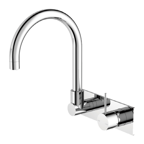 Nero - Mecca Wall Basin/Bath Mixer Swivel Spout Handle Up