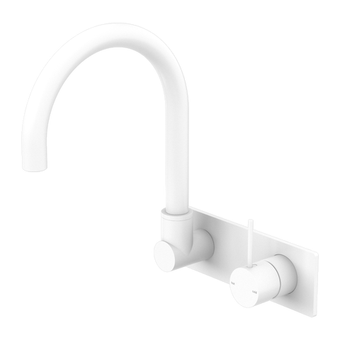 Nero - Mecca Wall Basin/Bath Mixer Swivel Spout Handle Up