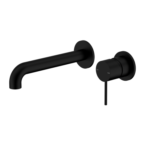 Nero - Mecca Wall Basin/Bath Mixer Separate Back Plate 185mm Spout 3 Finishes