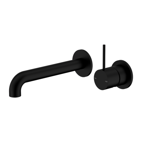 Nero - Mecca Wall Basin/Bath Mixer Separate Back Plate Handle Up 120/160/185/230/260mm