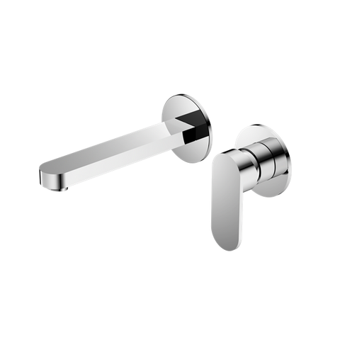 Nero - Ecco Wall Basin/Bath Mixer Separate Back Plate