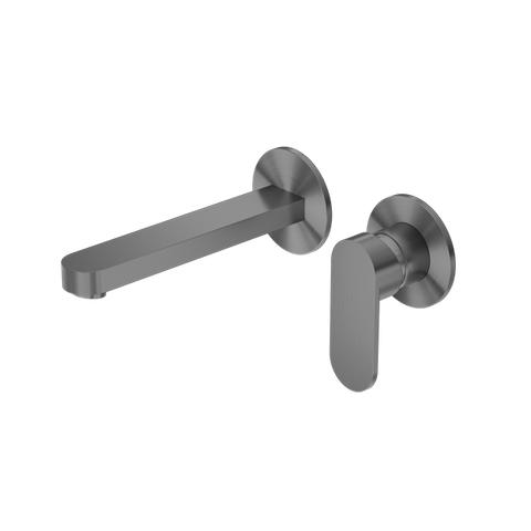 Nero - Ecco Wall Basin/Bath Mixer Separate Back Plate