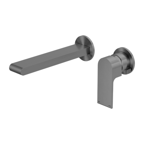 Nero - Bianca Wall Basin/Bath Mixer Separate Back Plate 187/230mm