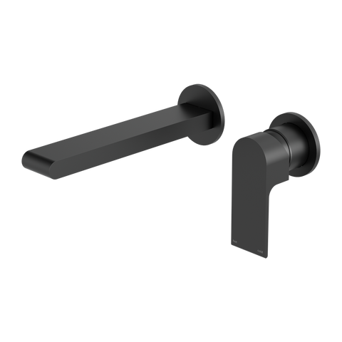 Nero - Bianca Wall Basin/Bath Mixer Separate Back Plate 187/230mm