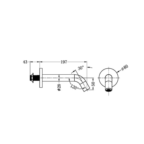 Nero - Mecca Wall-Mounted Sensor Tap With 80mm Wall Plate