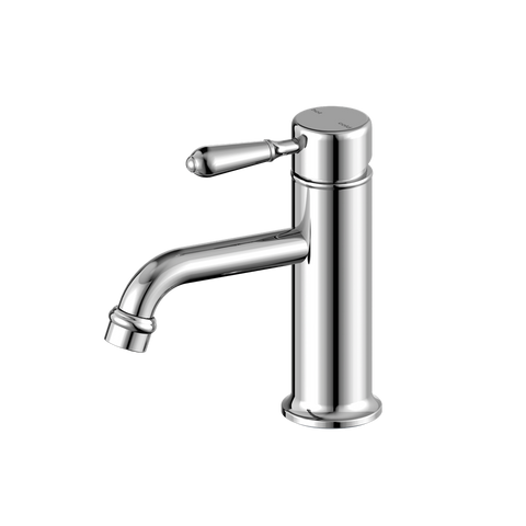 Nero - York Straight Basin Mixer With Metal Lever
