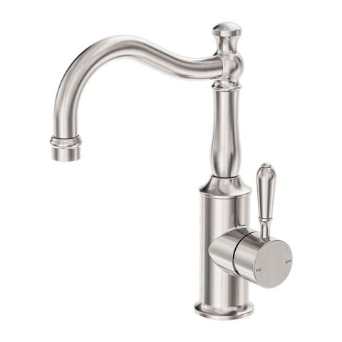 Nero - York Basin Mixer Hook Spout With Metal Lever