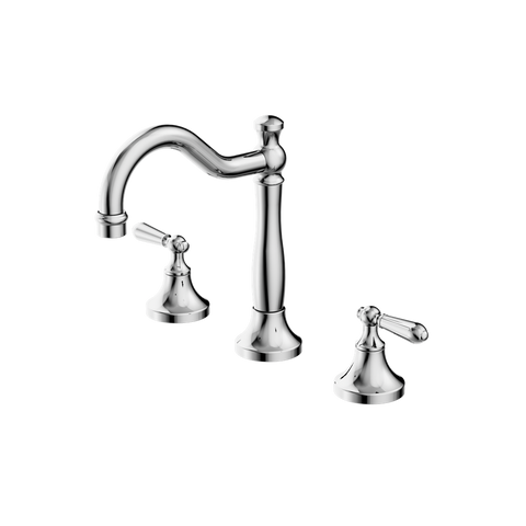 Nero - York Basin Set With Metal Lever