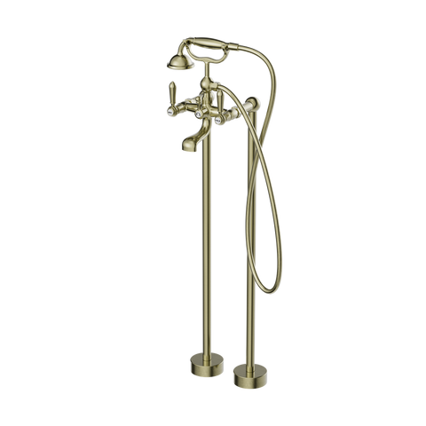 Nero - York Freestanding Bath Set With Metal Hand Shower