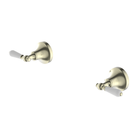 Nero - York Wall Top Assemblies With White Porcelain Lever
