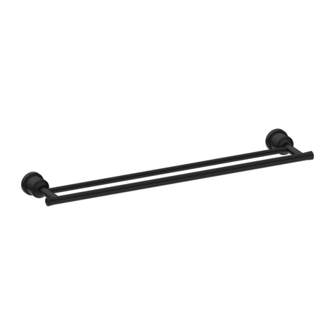 Nero - York Double Towel Rail 600mm