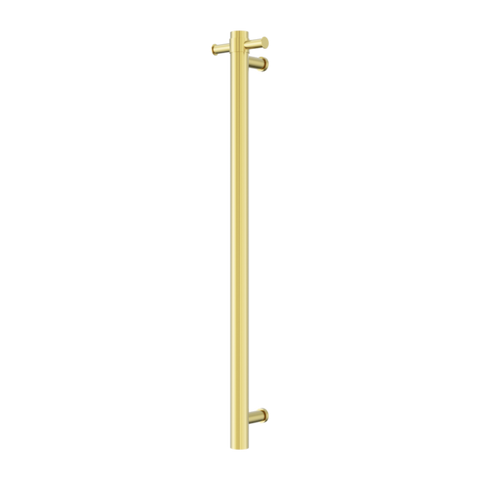 Nero - Mecca 240V Single Vertical Heated Towel Rail Brushed Gold