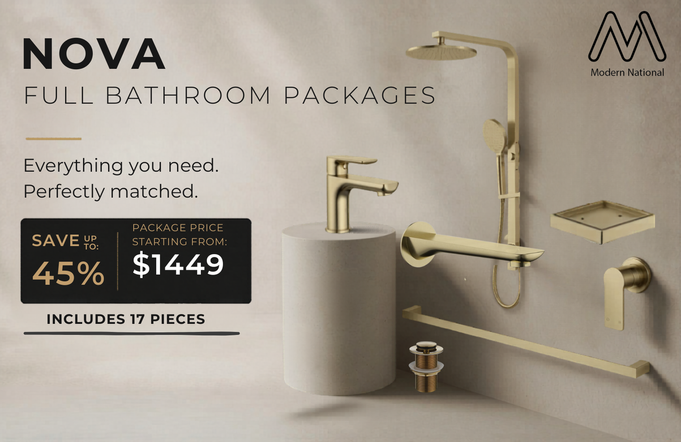 Nova Full Bathroom Package