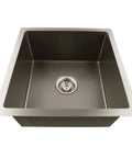 Dark Grey Stainless Steel Single Bowl Kitchen Sink 440x440x205mm