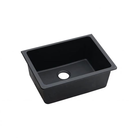 Black Granite Single Bowl Undermount Kitchen Sink 635x469x241mm