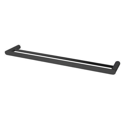 Aqua Perla - Black Double Towel Rail Aqua Perla - Rushy - 800mm