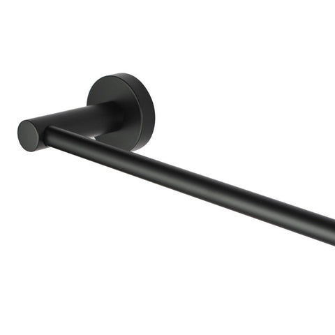 Black Cuttable Single Towel Rail Lucid PIN - 800mm