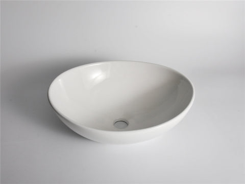 Claya - Oval-40 Oval Basin, Gloss White