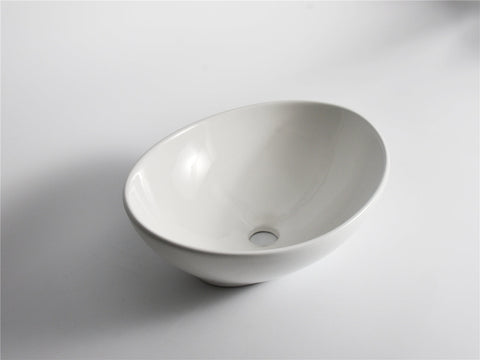 Claya - Oval-40 Oval Basin, Gloss White