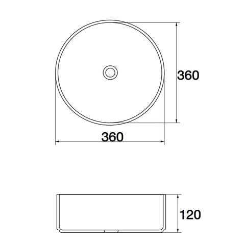 Aqua Perla - Above Counter Round Textured Exterior Basin Matte White