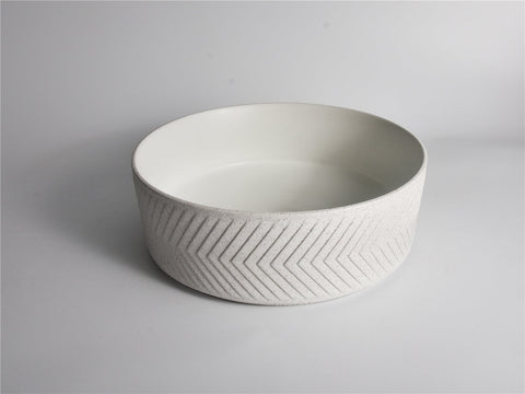 Claya - P-Arrow-36-TMW Round Basin, Matte White