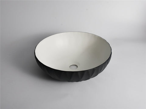 Claya - P-Ruby 40 Ruby-Cut Textured Basin, Matte Black