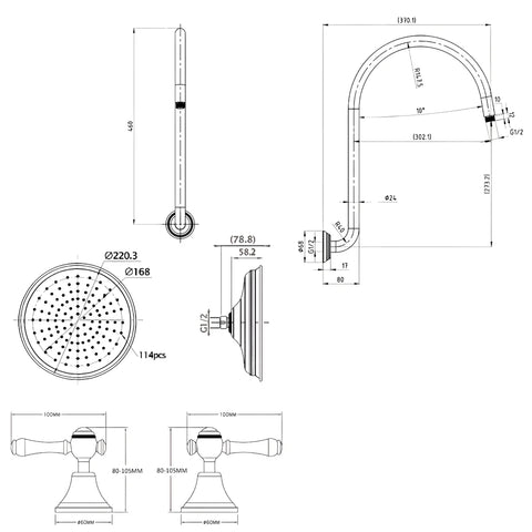 Linkware - Augustine Shower Set