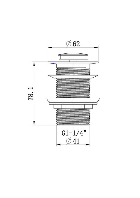 Modern National - Pop Up Basin Waste 32mm Non-Overflow