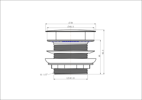 Modern National - Pop-Up Waste 40mm For Bath