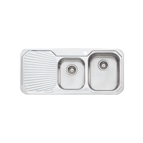 Oliveri - Petite 1 & 3/4 Bowl Sink With Drainer