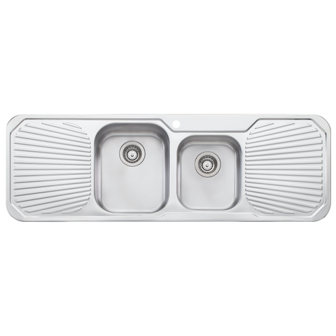 Oliveri PE341 - Petite 1 & 3/4 Bowl Sink With Double Drainer