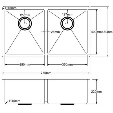 Poseidon - Stainless Steel Kitchen / Laundry Sink in 4 Finishes