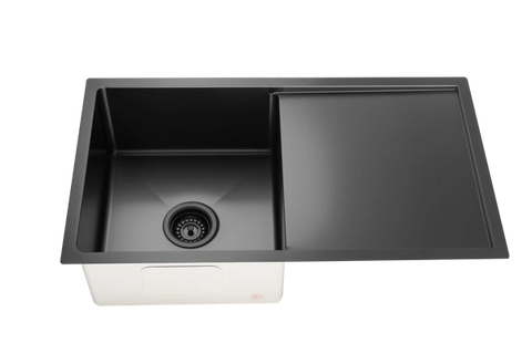 Poseidon - Stainless Steel Kitchen Sink With Drainer in 4 Finishes