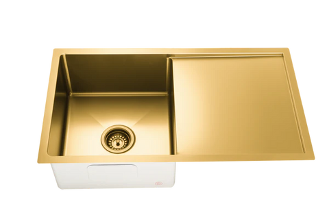 Poseidon - Stainless Steel Kitchen Sink With Drainer in 4 Finishes