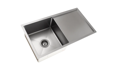 Poseidon - Stainless Steel Kitchen Sink With Drainer in 4 Finishes