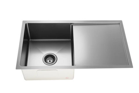 Poseidon - Stainless Steel Kitchen Sink With Drainer in 4 Finishes
