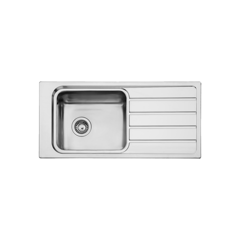 Oliveri PU2820 - Puro Single Bowl Topmount Care Sink With Drainer