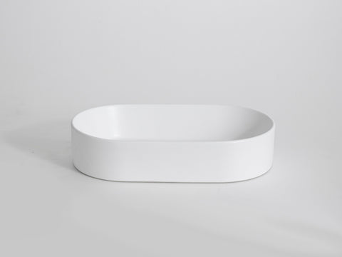 Claya - Pill-52-MW Pill Shaped Basin, Matte White
