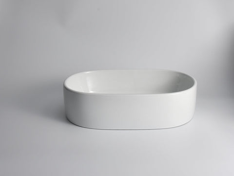Claya - Pill-56 Pill Shaped Basin, Gloss White