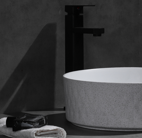 Claya - Polar-36-Diamond TMW Round Basin, Matte White