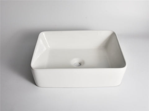 Claya - RT-4837 Rectangular Basin, Gloss White