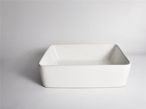 Claya - RT-4837 Rectangular Basin, Gloss White
