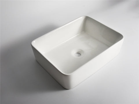 Claya - RT-4837 Rectangular Basin, Gloss White