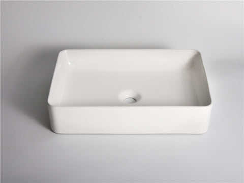 Claya - RT-5033 Rectangular Basin, Gloss White