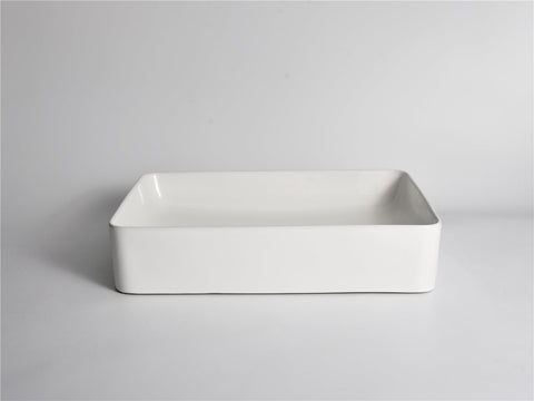 Claya - RT-5033 Rectangular Basin, Gloss White