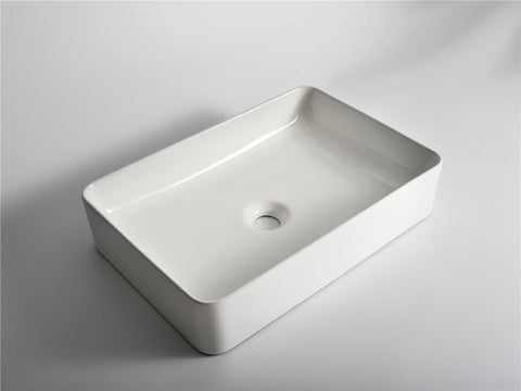Claya - RT-5033 Rectangular Basin, Gloss White