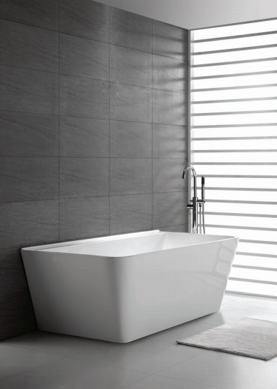 Alpine - Rio Back To The Wall Freestanding Bath White 170cm