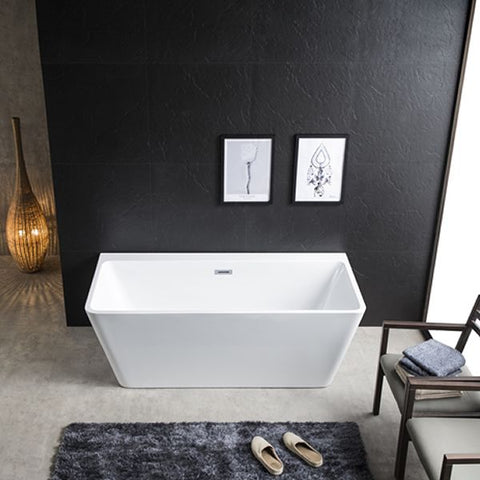 Alpine - Rio Back To The Wall Freestanding Bath White 170cm