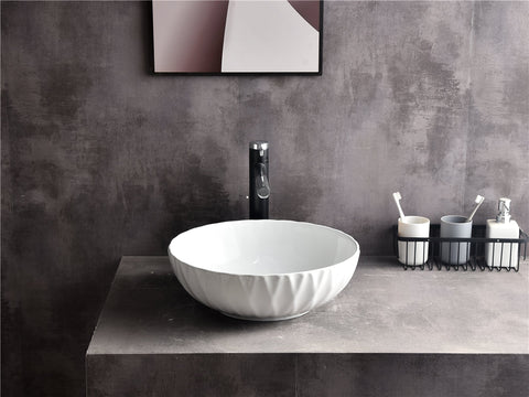 Claya - Ruby-40 Bowl Shaped Basin, Gloss White